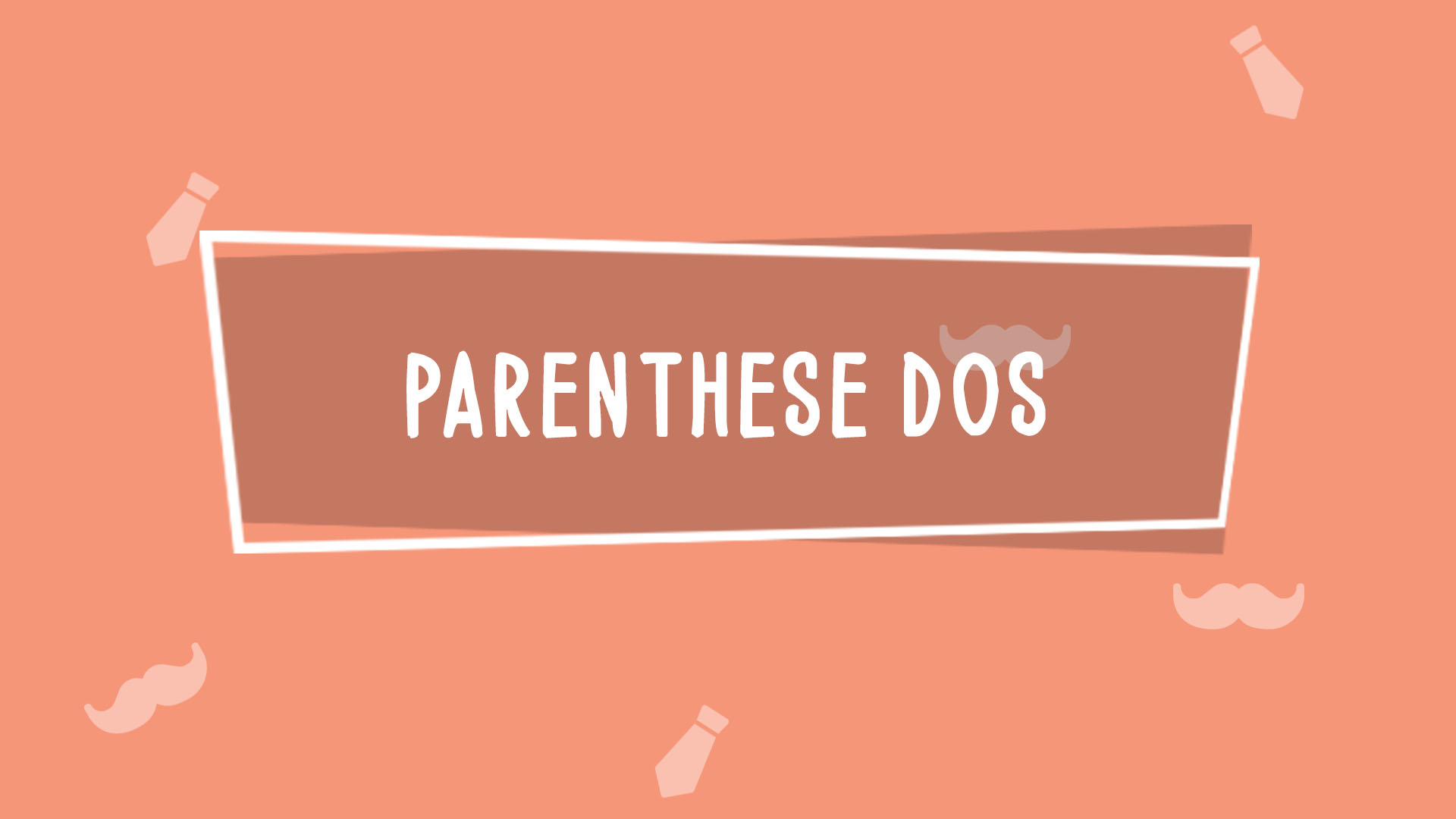 Parenthèse du dos